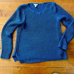 Blue knit sweater